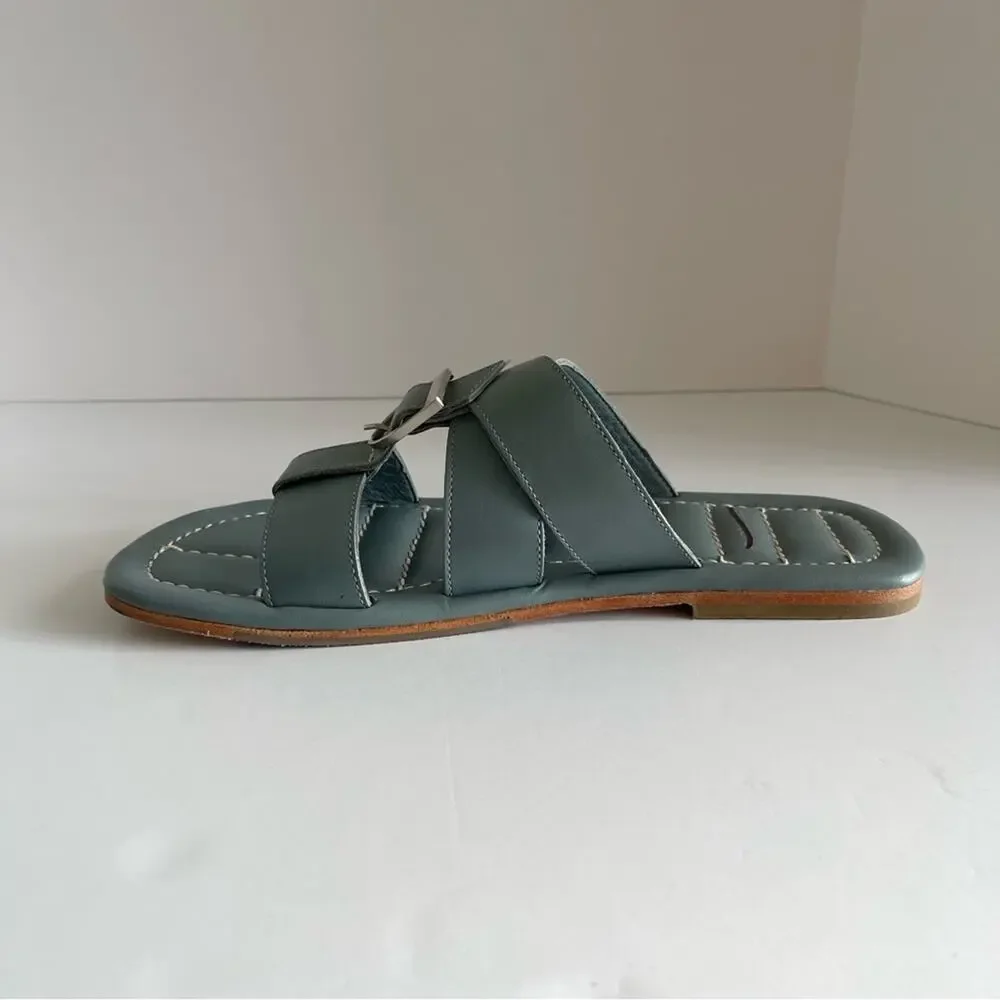 Free People Leather Buckle Sandal Sloan Size 9